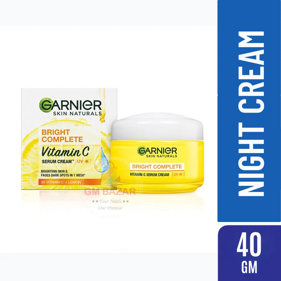NIGHT CREAM GARNIER BRIGHT COMPLETE VITAMIN C NIGHT CREAM 40GM