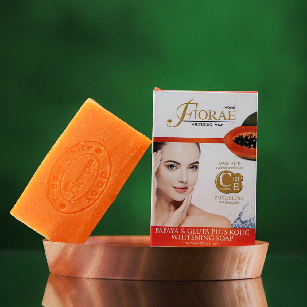 WHITENING SOAP FIORAE PAPAYA & GLUTA PLUS KOJIC ACID 165GM